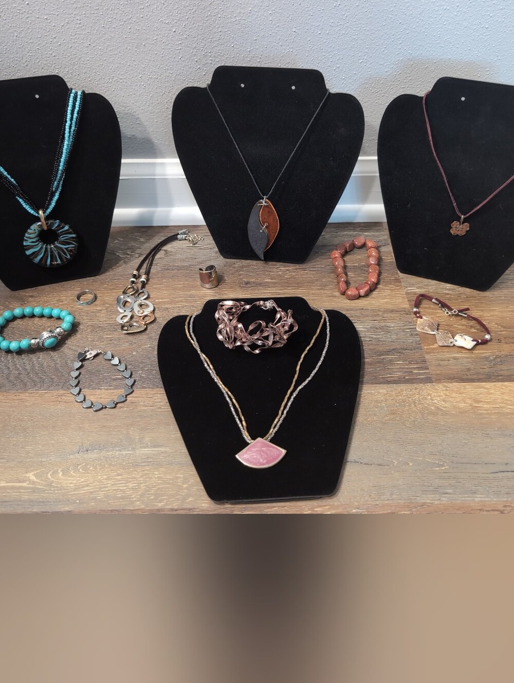 Set of 12 Vintage & Costume Jewelry Necklaces/Rings/Bracelets